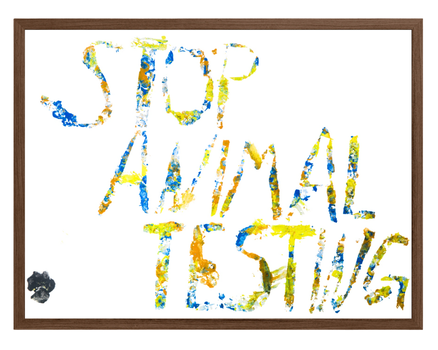 "Stop Animal Testing" Framed Artwork