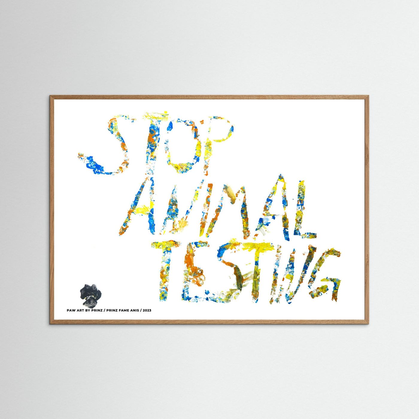"Stop Animal Testing" Framed Artwork