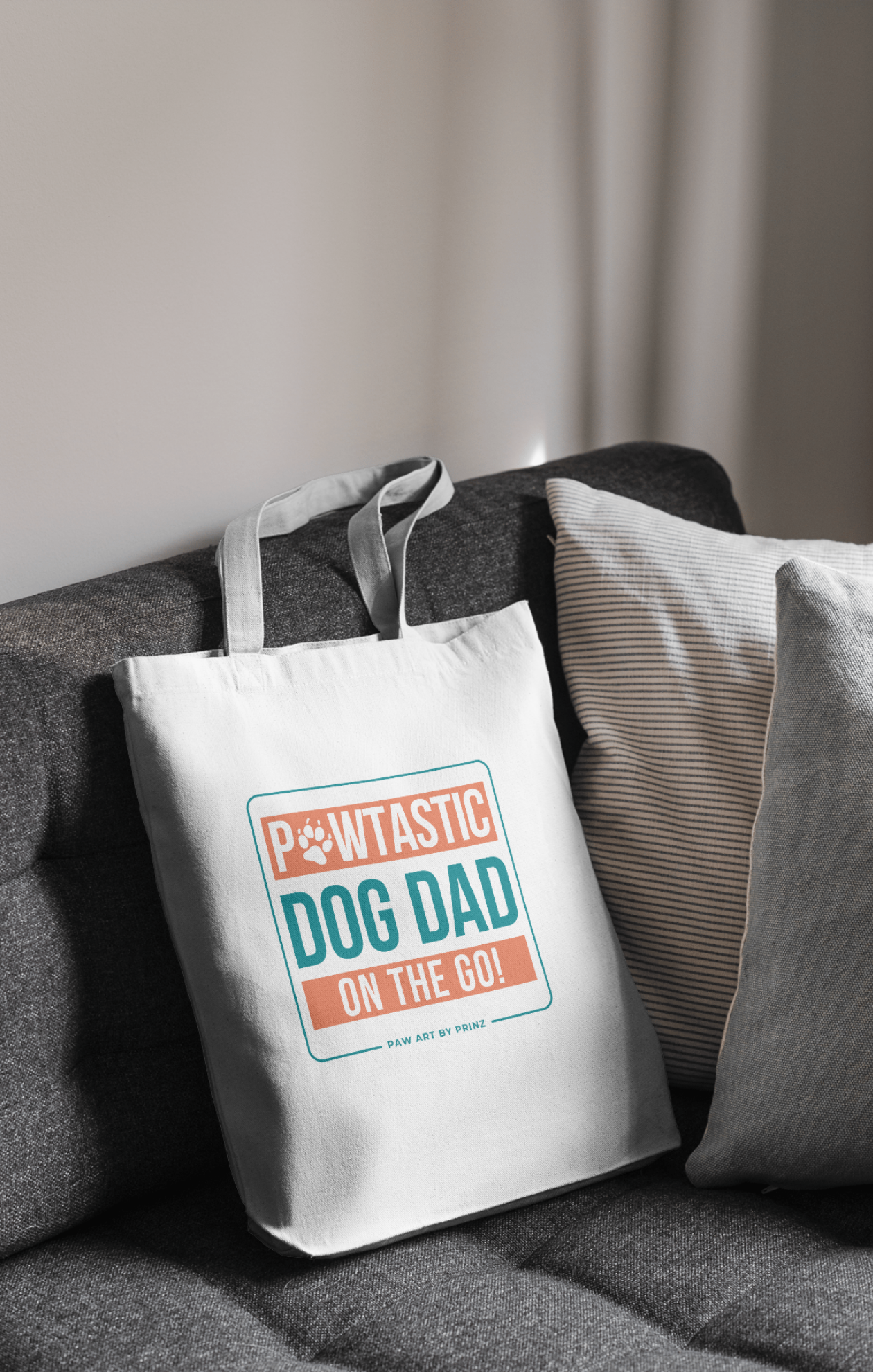 Paw Art by Prinz- Classic Tote Bag - Pawtastic Dog Dad - Fathers' Day