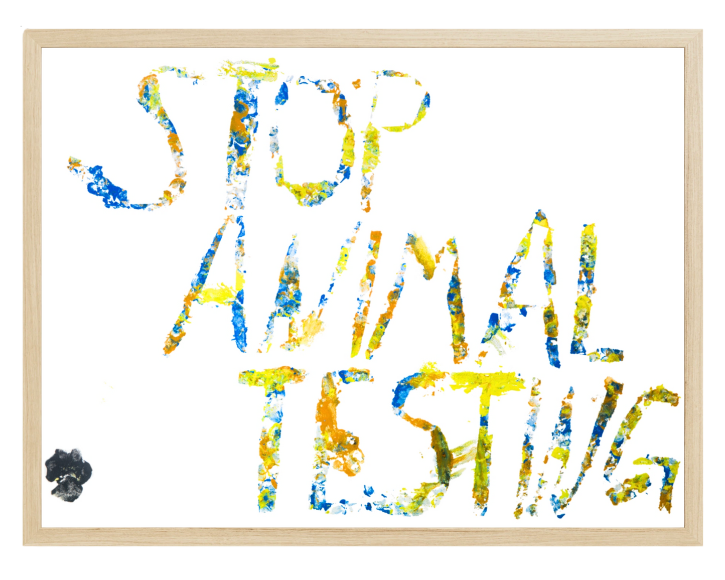 "Stop Animal Testing" Framed Artwork
