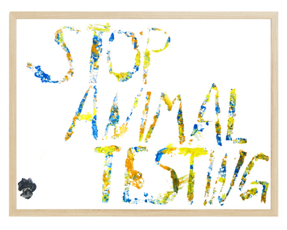 "Stop Animal Testing" Framed Artwork