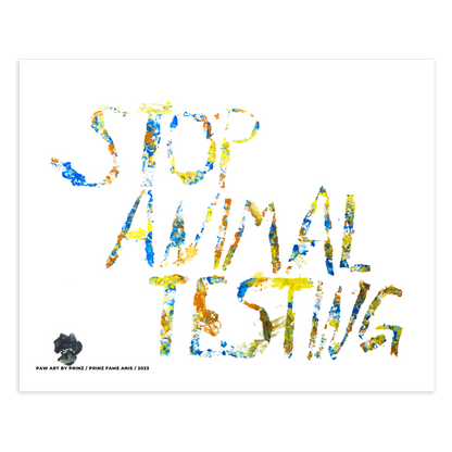 "Stop Animal Testing" Artwork