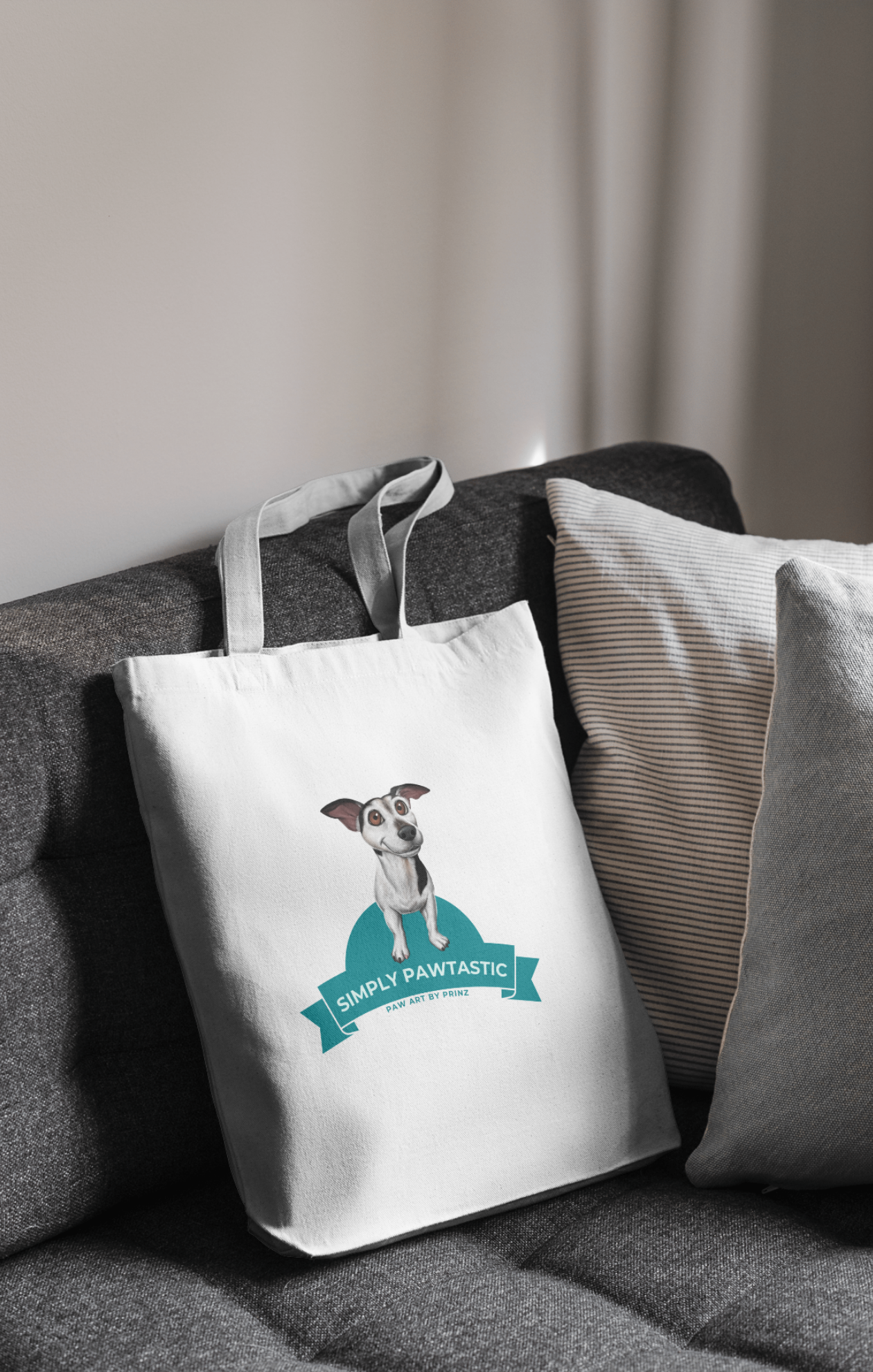 Simply Pawtastic Cartoon - Tote Bag