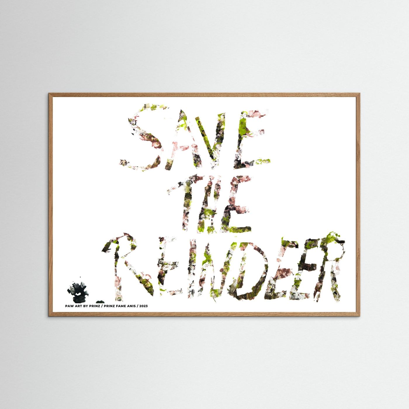 "Save The Reindeer" Framed Artwork