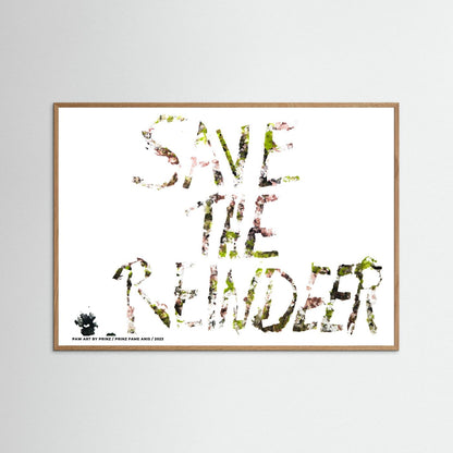 "Save The Reindeer" Framed Artwork