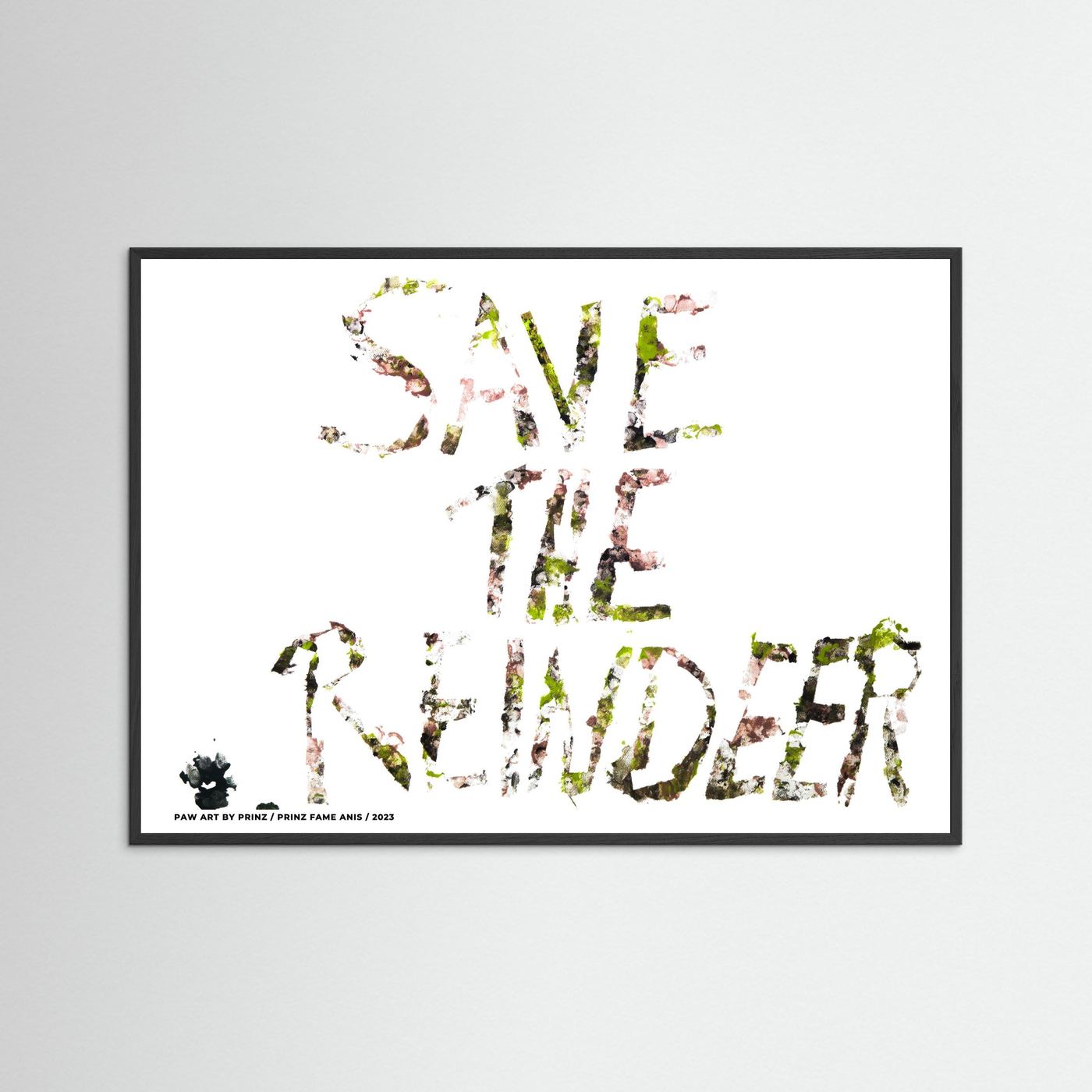 "Save The Reindeer" Framed Artwork