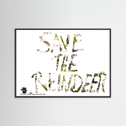"Save The Reindeer" Framed Artwork