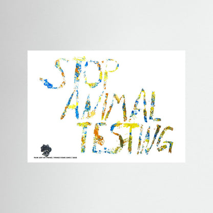 "Stop Animal Testing" Artwork