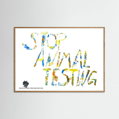"Stop Animal Testing" Framed Artwork