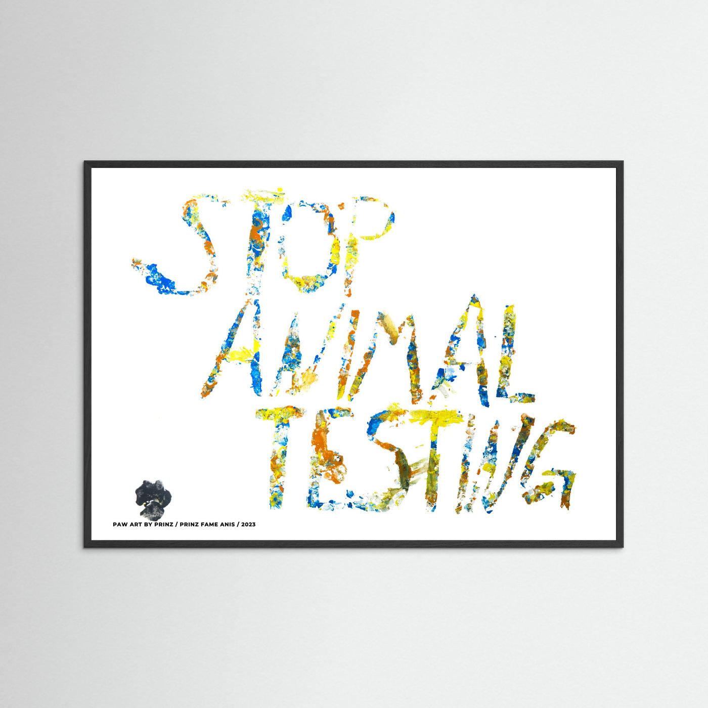"Stop Animal Testing" Framed Artwork