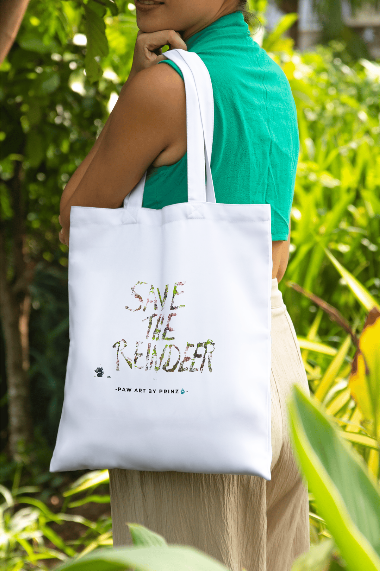 Paw Art by Prinz - Classic Tote Bag - Save The Reindeer - Paw Art Artwork