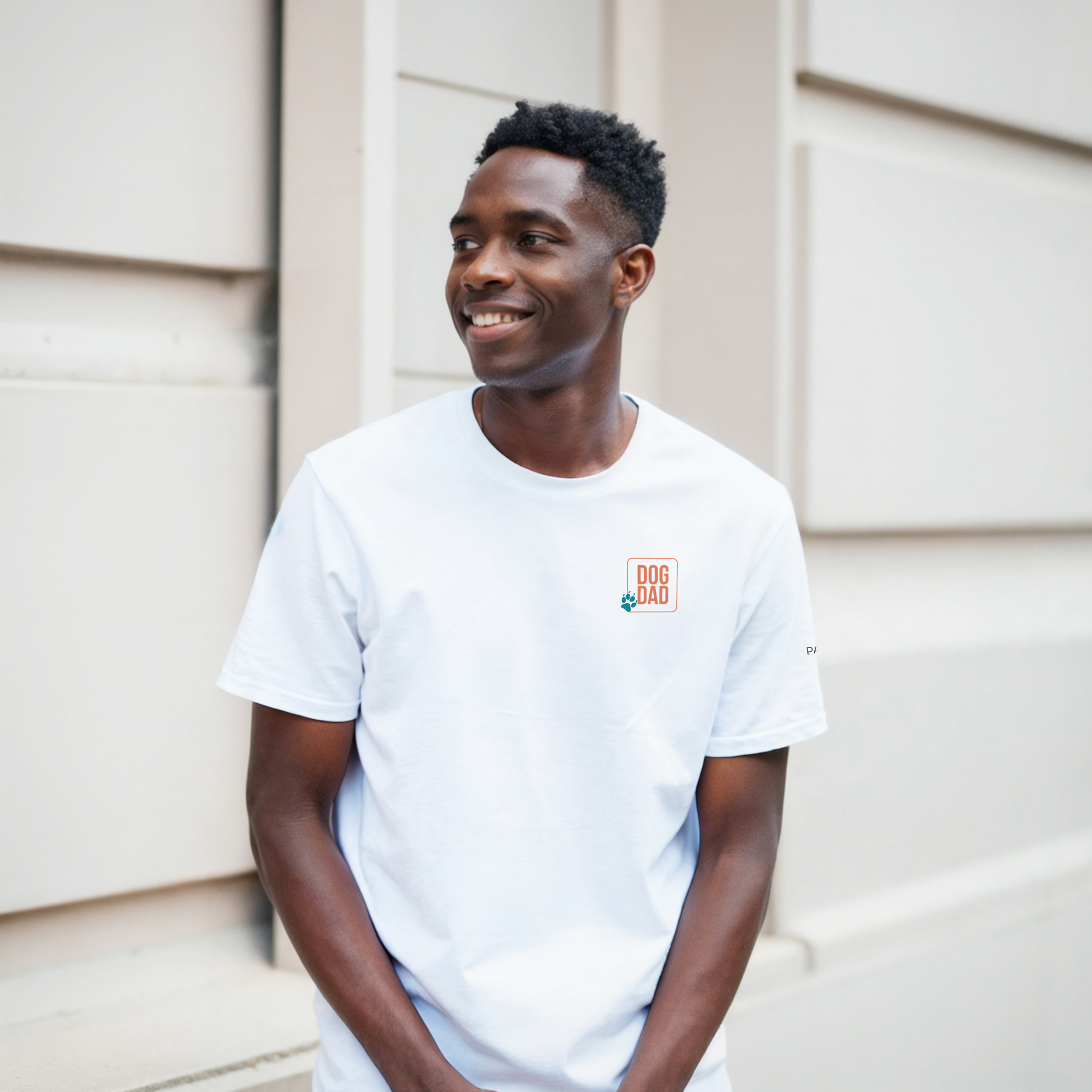 Paw Art by Prinz- Classic Unisex Crewneck T-shirt - Pawtastic Dog Dad - Fathers' Day