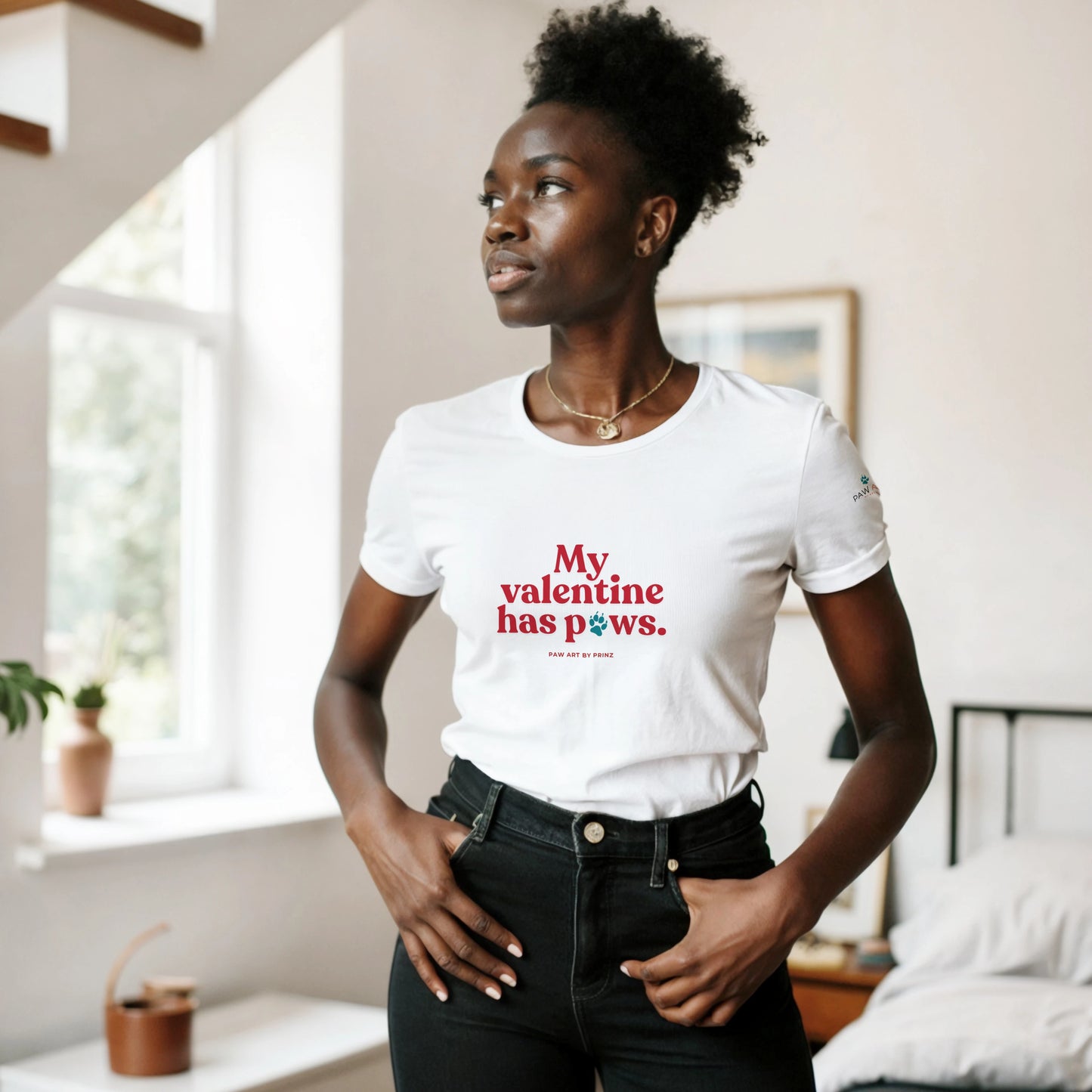 Paw Art By Prinz-Valentine's Classic Womens Crewneck T-shirt | Gildan® 64000L