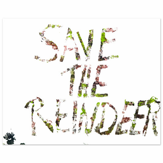 Paw Art by Prinz-Save The Reindeer Artwork Poster