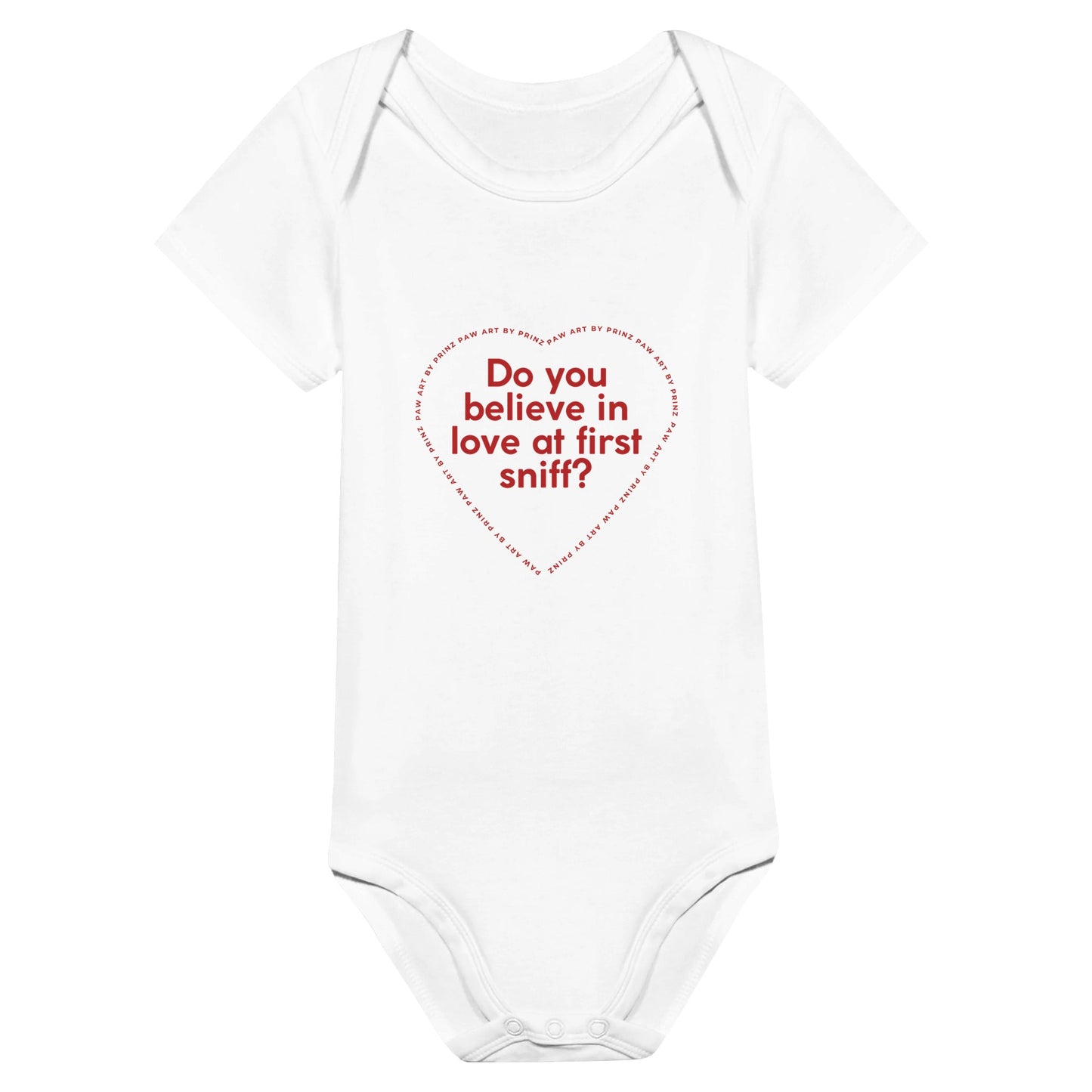 Paw Art By Prinz- Valentine's Classic Baby Short Sleeve Bodysuit 