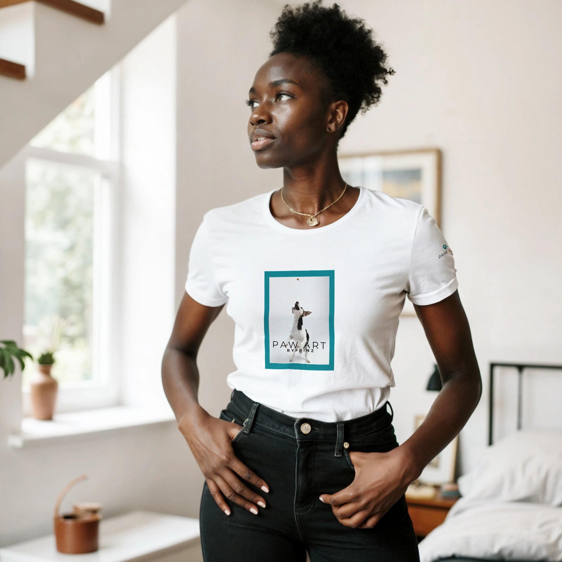 Paw Art By Prinz-Classic Womens Crewneck T-shirt | Gildan® 64000L