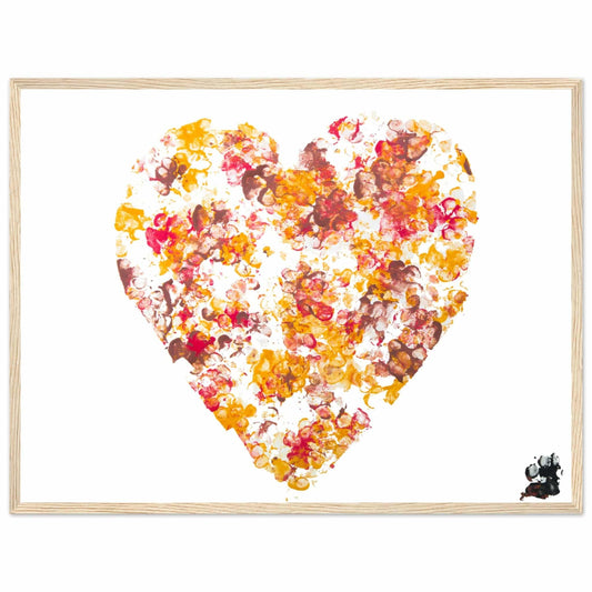 Paw Art by Prinz Autumn Love Artwork Framed Poster