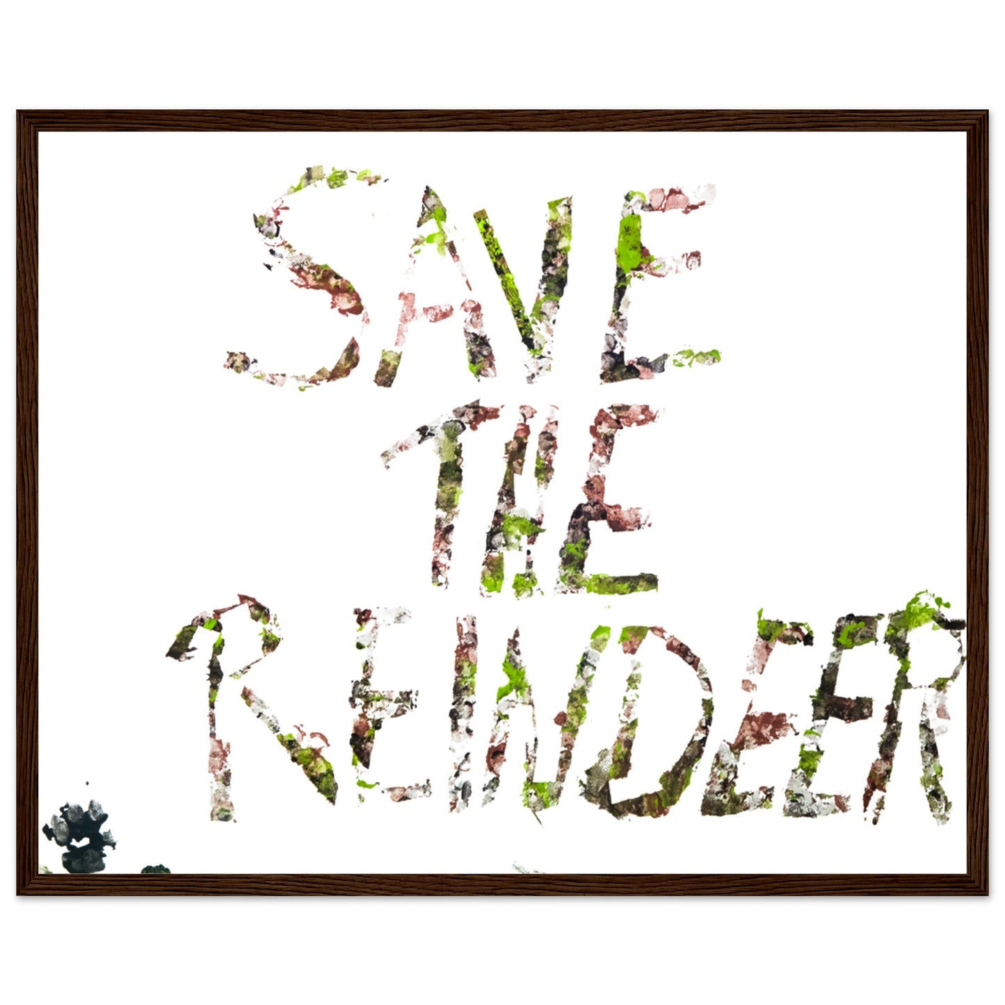 Paw Art by Prinz Save The Reindeer Artwork Framed Poster