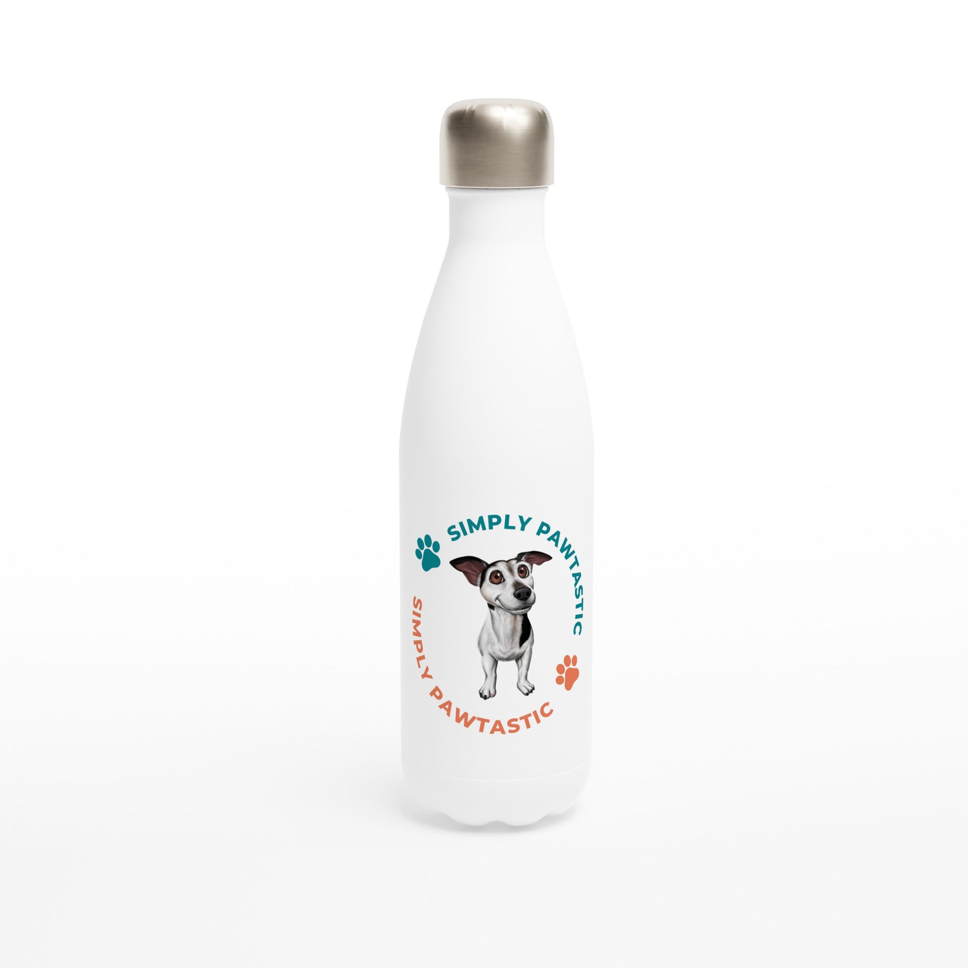 Paw Art By Prinz-White 17oz Stainless Steel Water Bottle