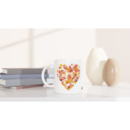 Paw Art by Prinz - White Ceramic Mug - Autumn Love - Paw Art Artwork