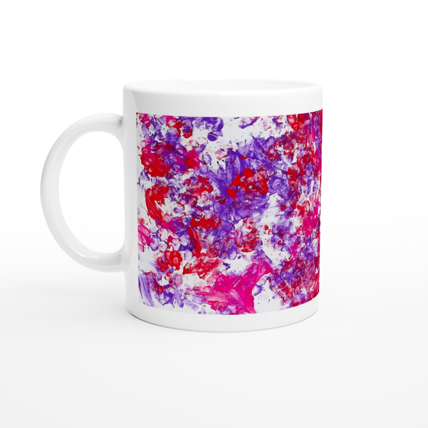 Paw Art by Prinz - White Ceramic Mug - The Pink Chaos - Paw Art Artwork